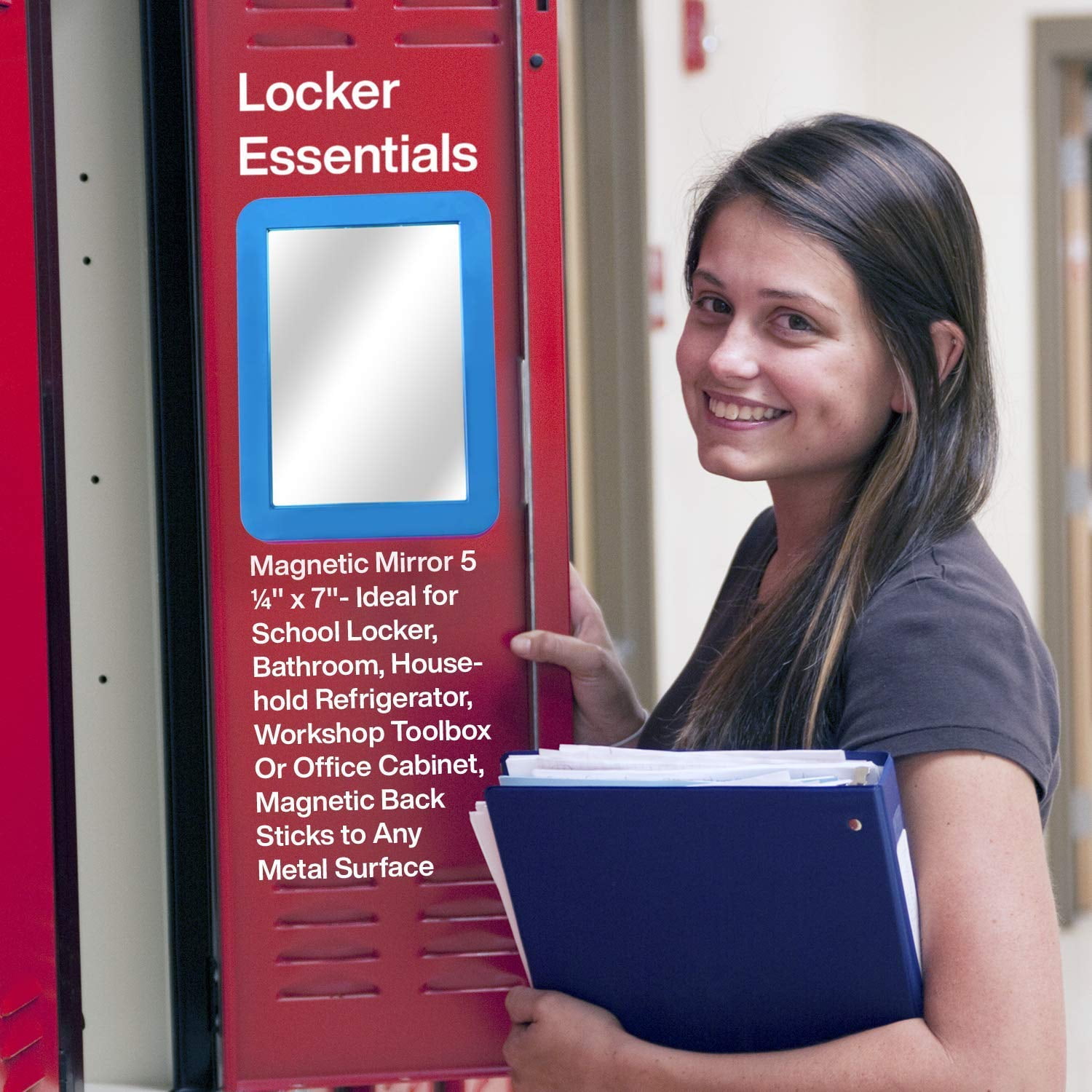 Magnetic Selfie Mirror for Lockers - Easy Mount