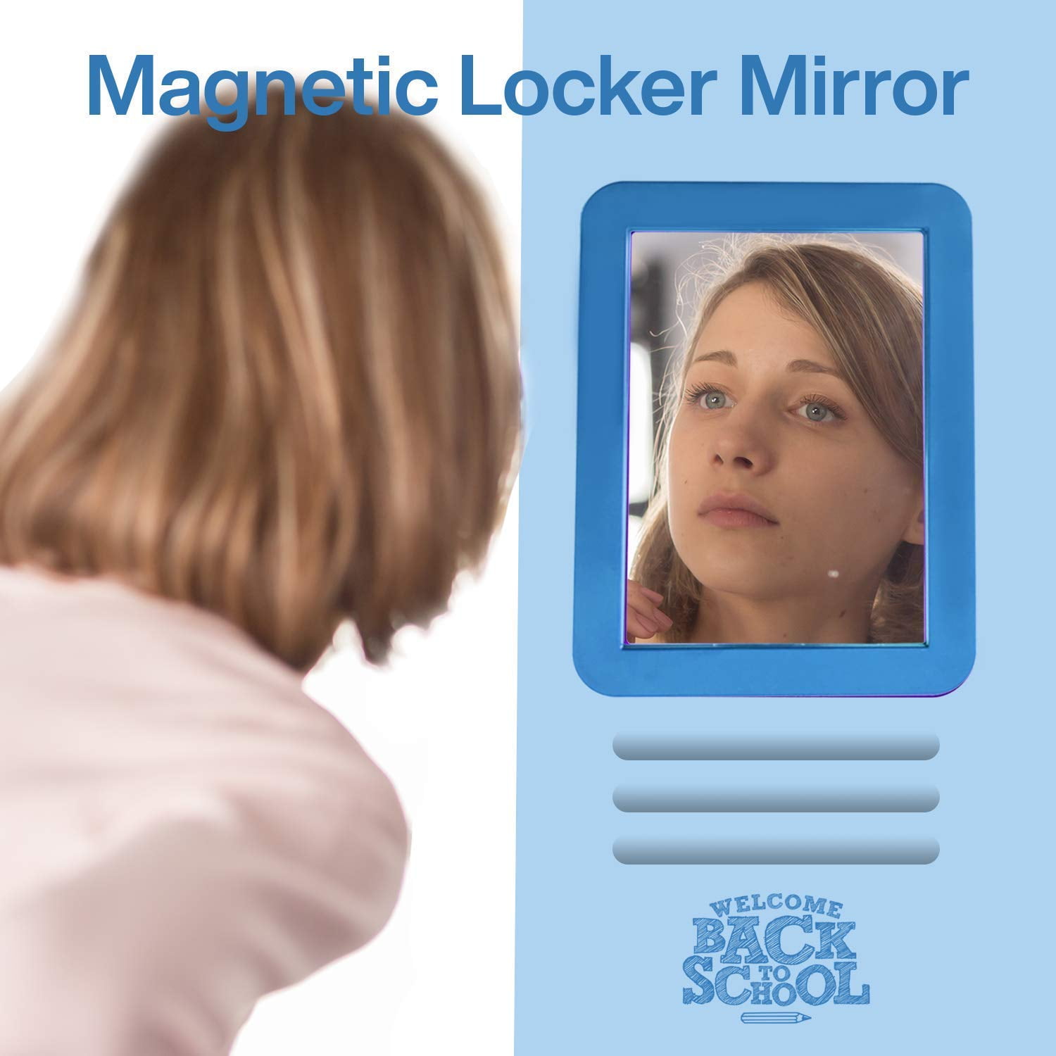 Magnetic Selfie Mirror for Lockers - Easy Mount