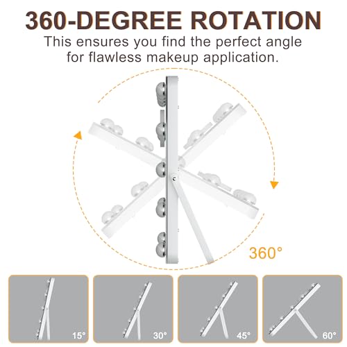 LED Makeup Mirror with Bluetooth Speaker and Lights