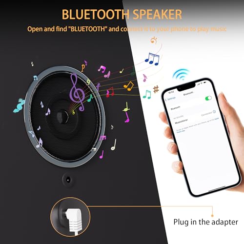 LED Makeup Mirror with Bluetooth Speaker & Lights