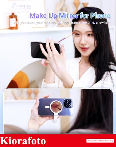 Compact Magnetic Phone Mirror for Makeup & Selfies