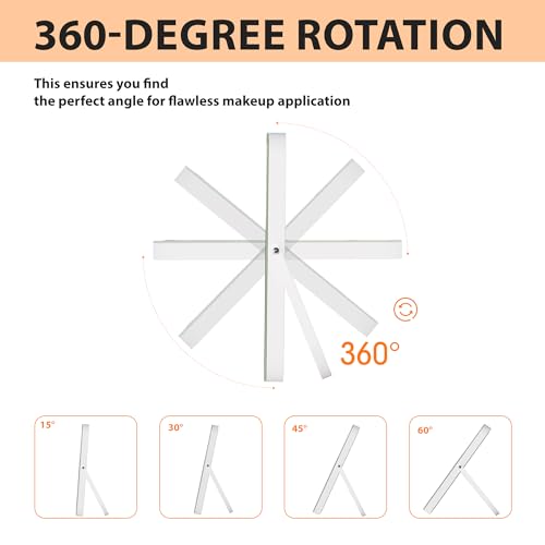 LED Makeup Mirror with Bluetooth Speaker & Lights