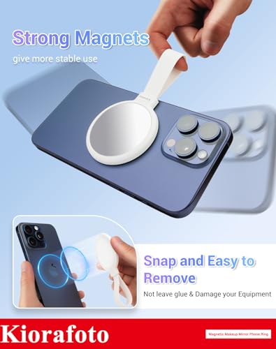 Compact Magnetic Phone Mirror for Makeup & Selfies