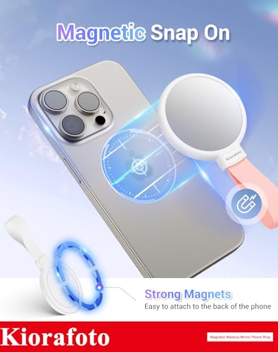 Compact Magnetic Phone Mirror for Makeup & Selfies