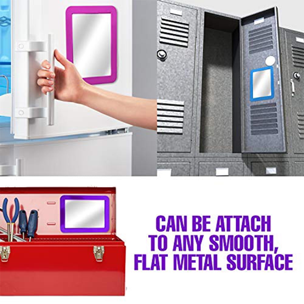 Magnetic Locker Mirror - Navy 5" x 7