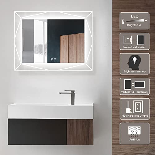 LED Bathroom Mirror with Bluetooth Speaker & Lights