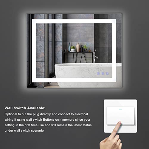 Dimmable LED Bathroom Mirror with Bluetooth Speaker