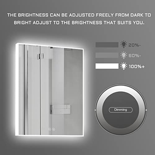 LED Bathroom Mirror with Bluetooth Speaker & Lights