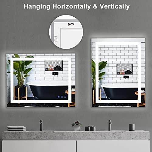 Dimmable LED Bathroom Mirror with Bluetooth Speaker