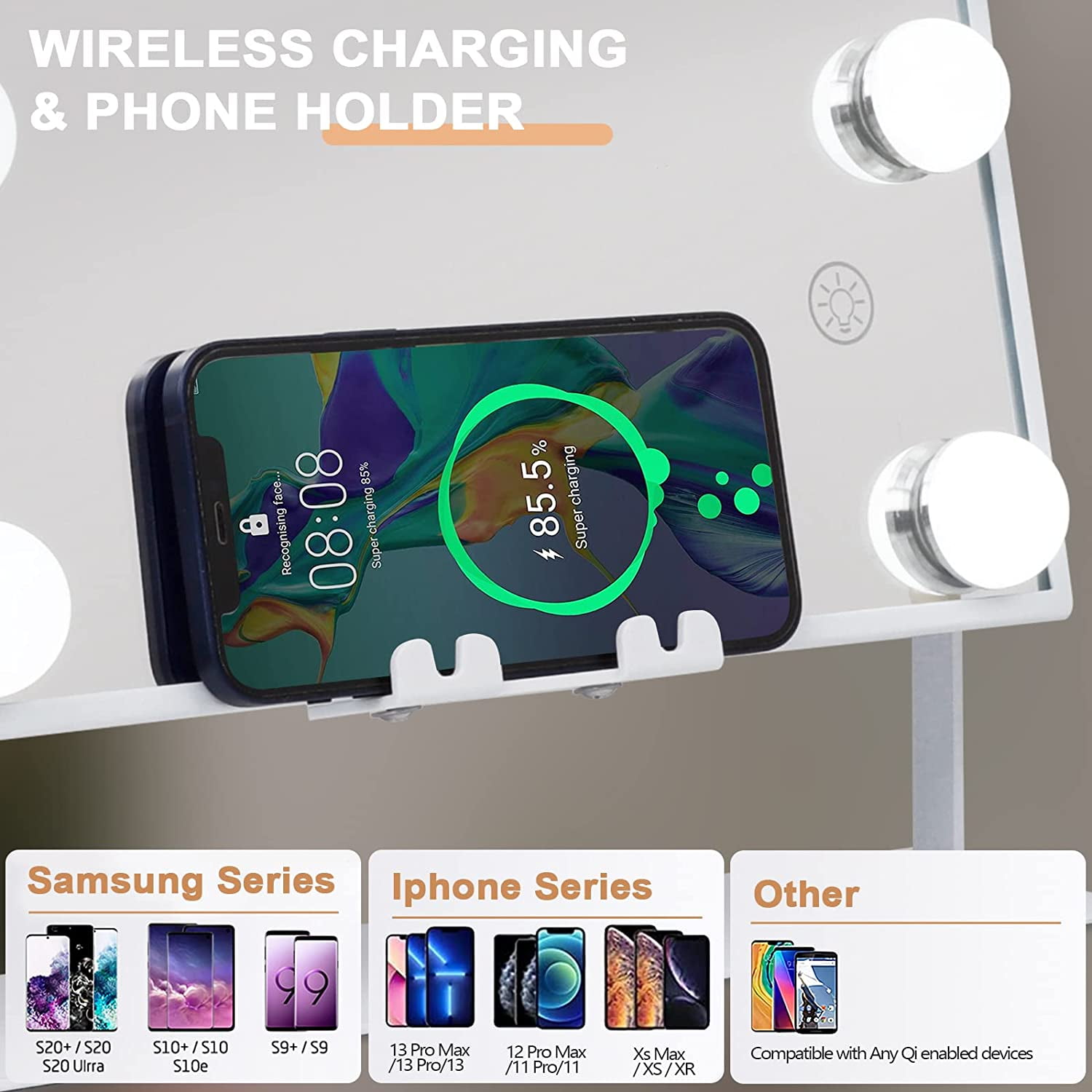 Bluetooth Hollywood Vanity Mirror with Lights