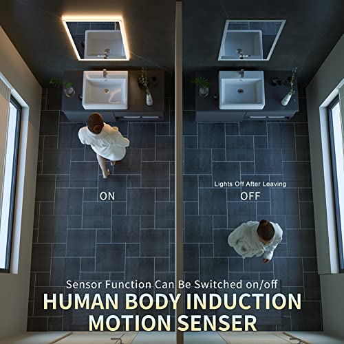 20 x 28 Inch LED Motion Sensor Bathroom Mirror