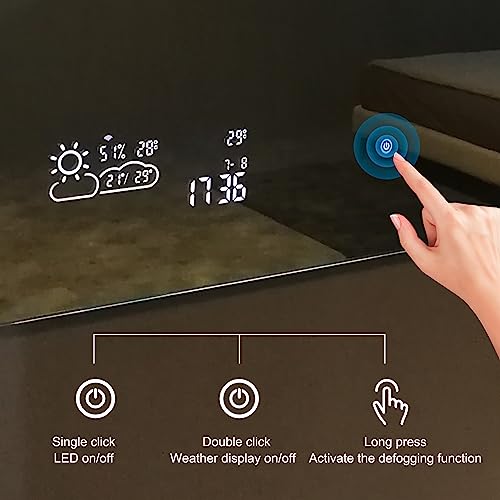 Smart Wi-Fi Bathroom Mirror with Touch Sensor