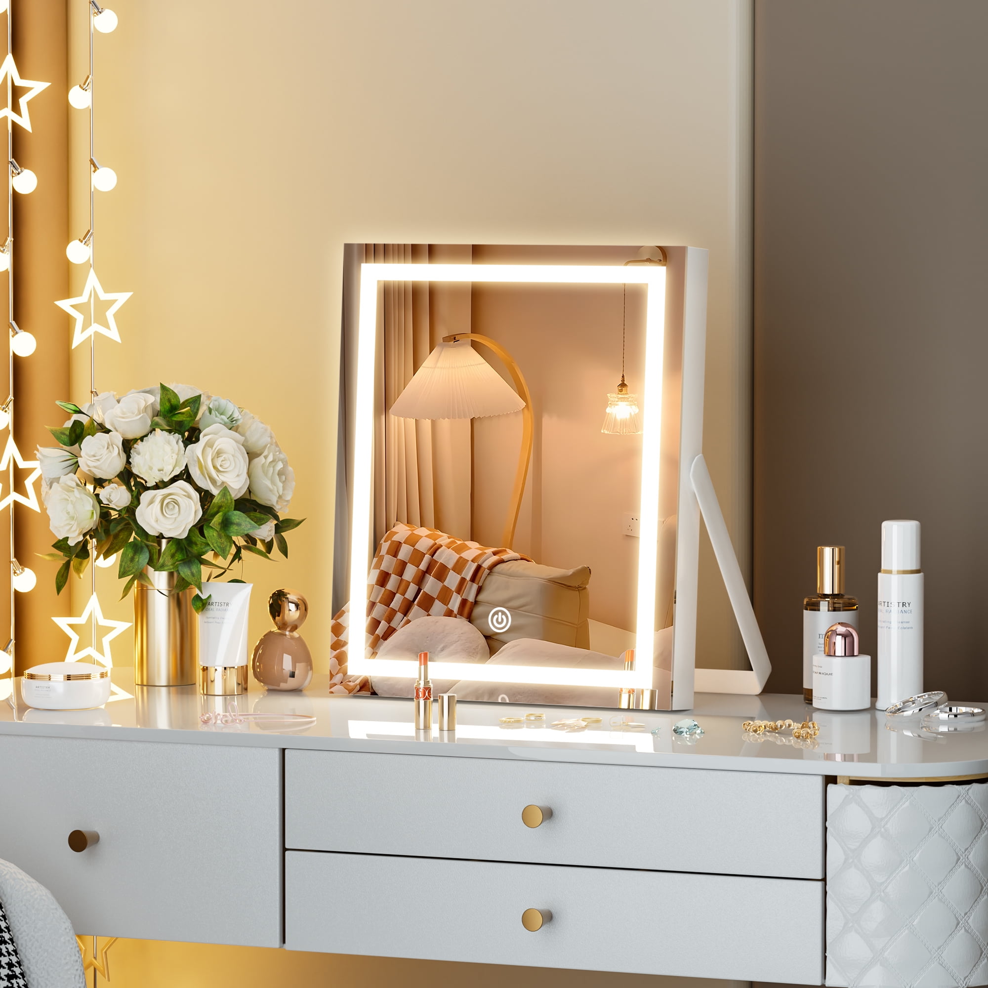 Hasipu 10"×12" LED Vanity Mirror with Lights
