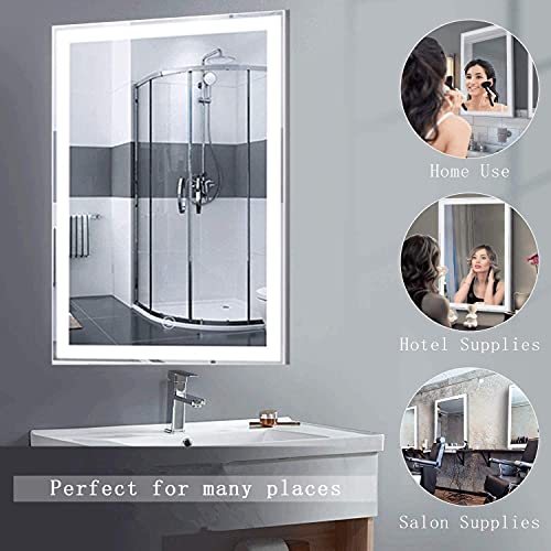 Dimmable LED Wall-Mounted Anti-Fog Bathroom Mirror