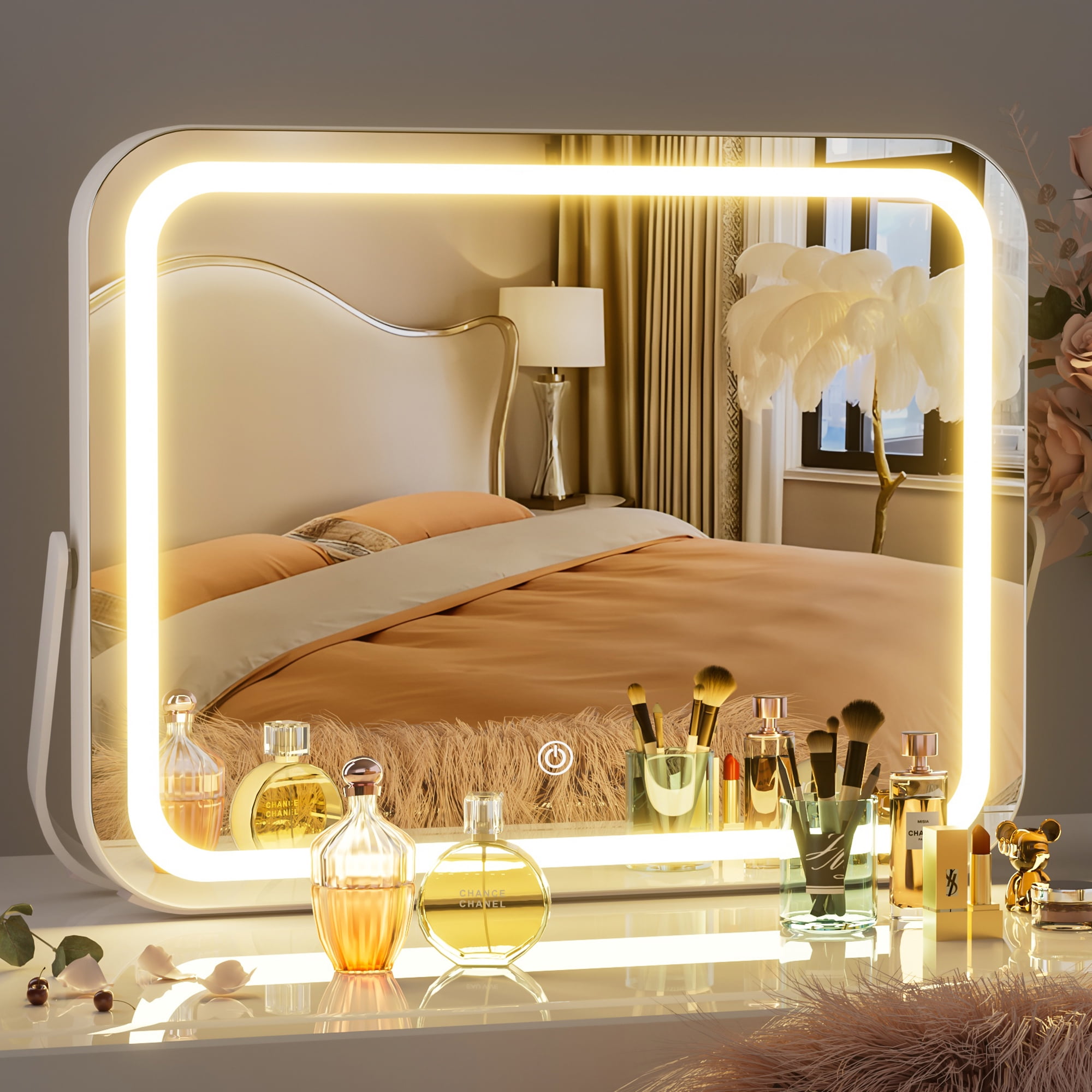 LED Makeup Mirror with Lights and 360° Rotation