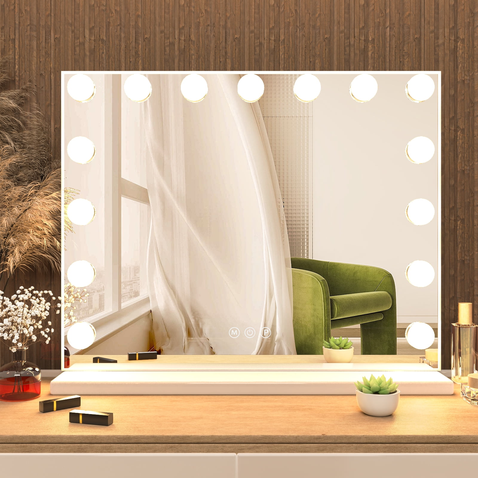 Bluetooth Hollywood Makeup Mirror with Lights and Colors