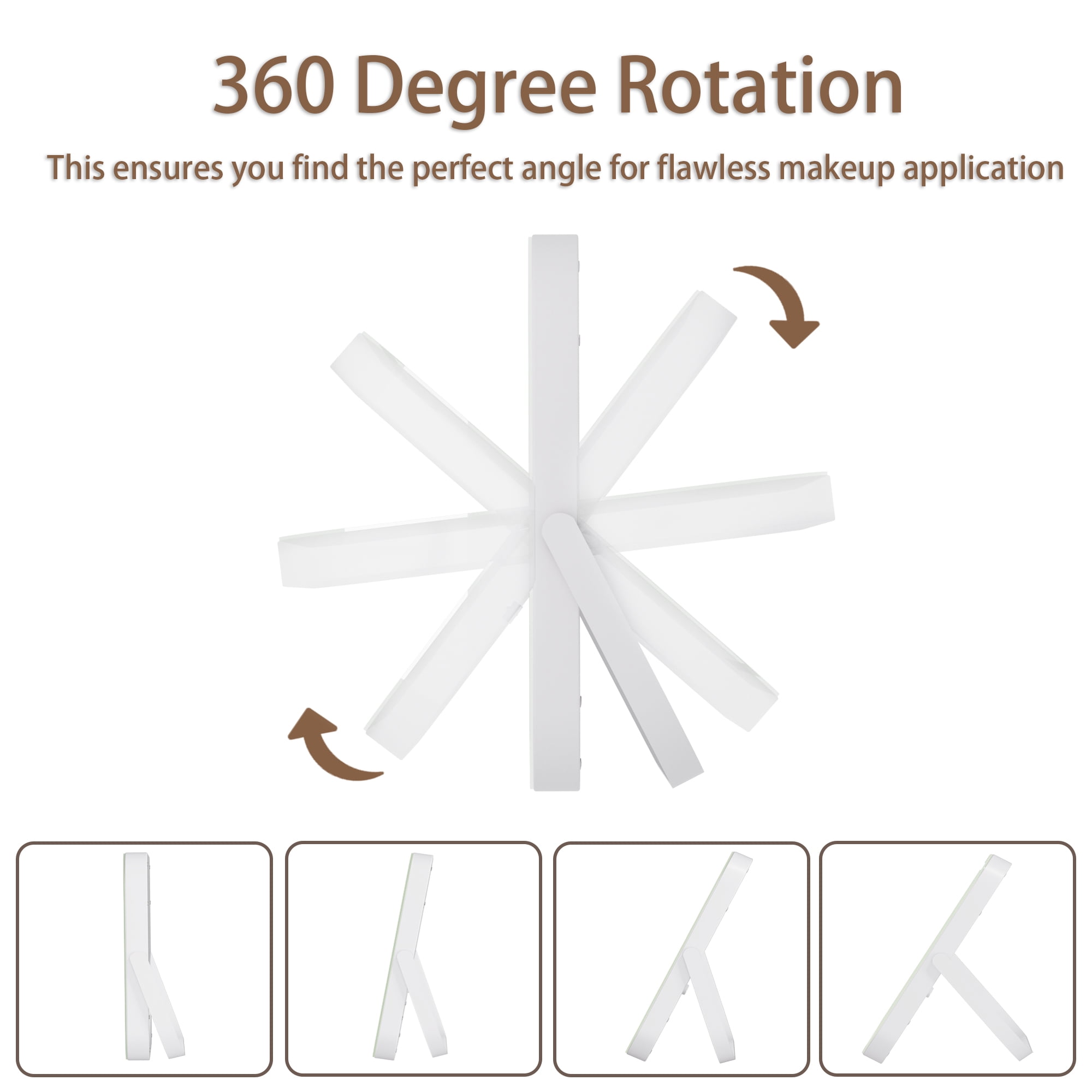 LED Makeup Mirror with Lights and 360° Rotation