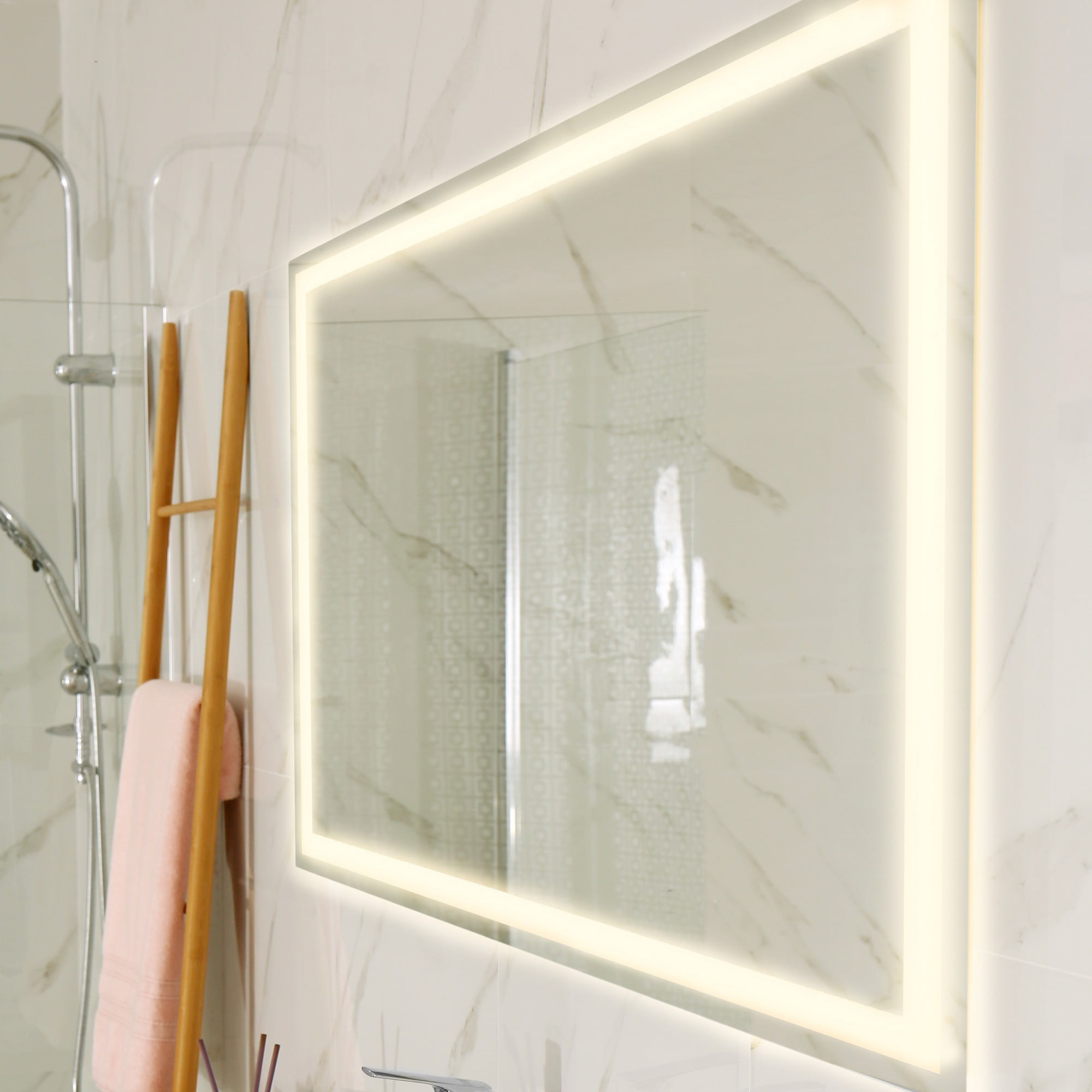 24" x 32" Frameless Antifog Bathroom Vanity Mirror