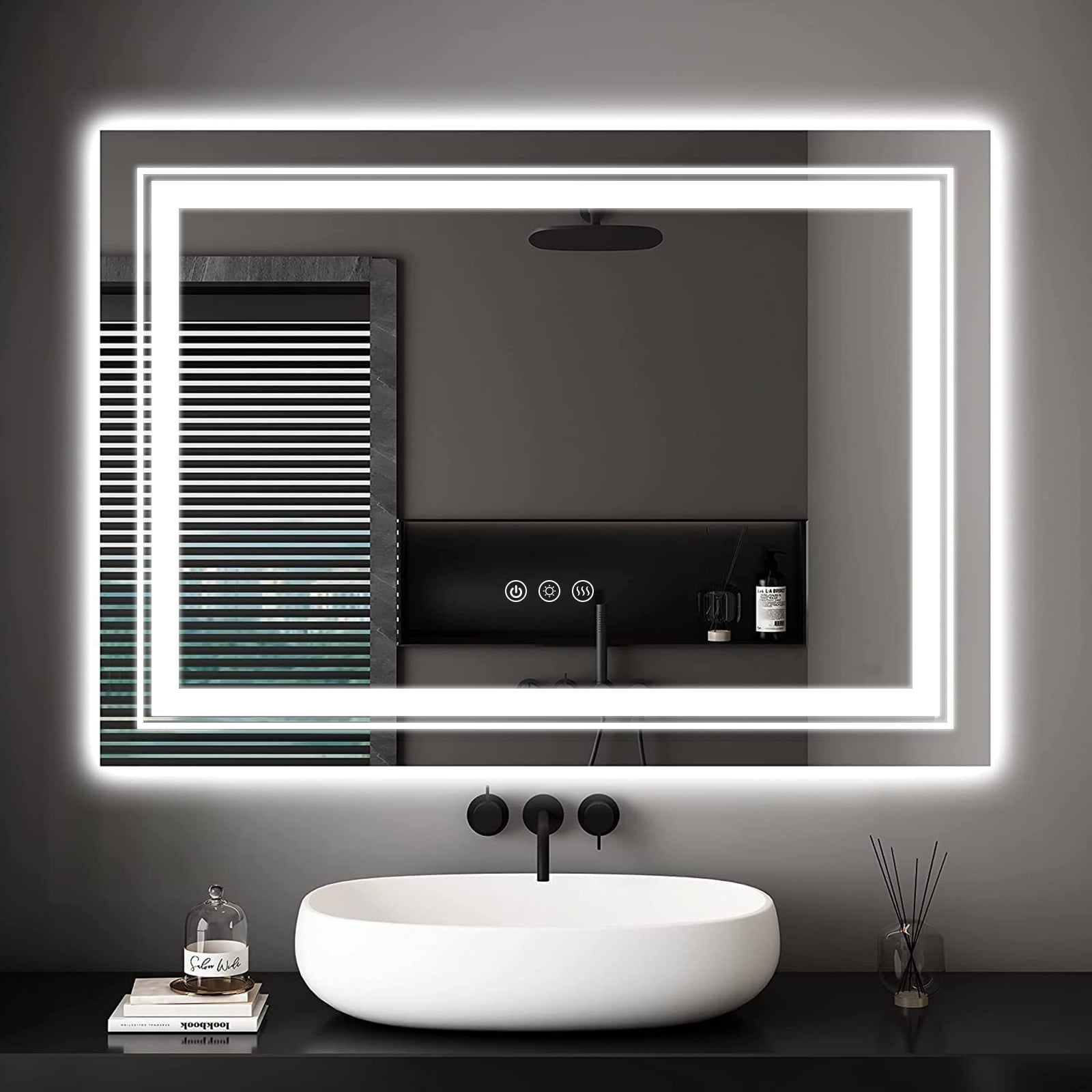 LED Backlit Bathroom Mirror with Smart Features