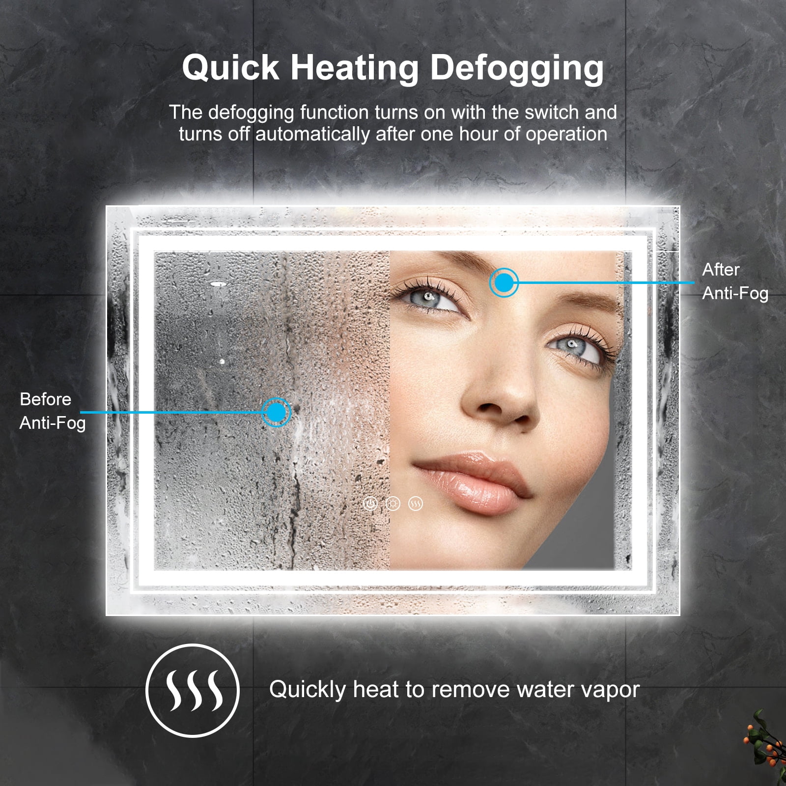 LED Backlit Bathroom Mirror with Smart Features