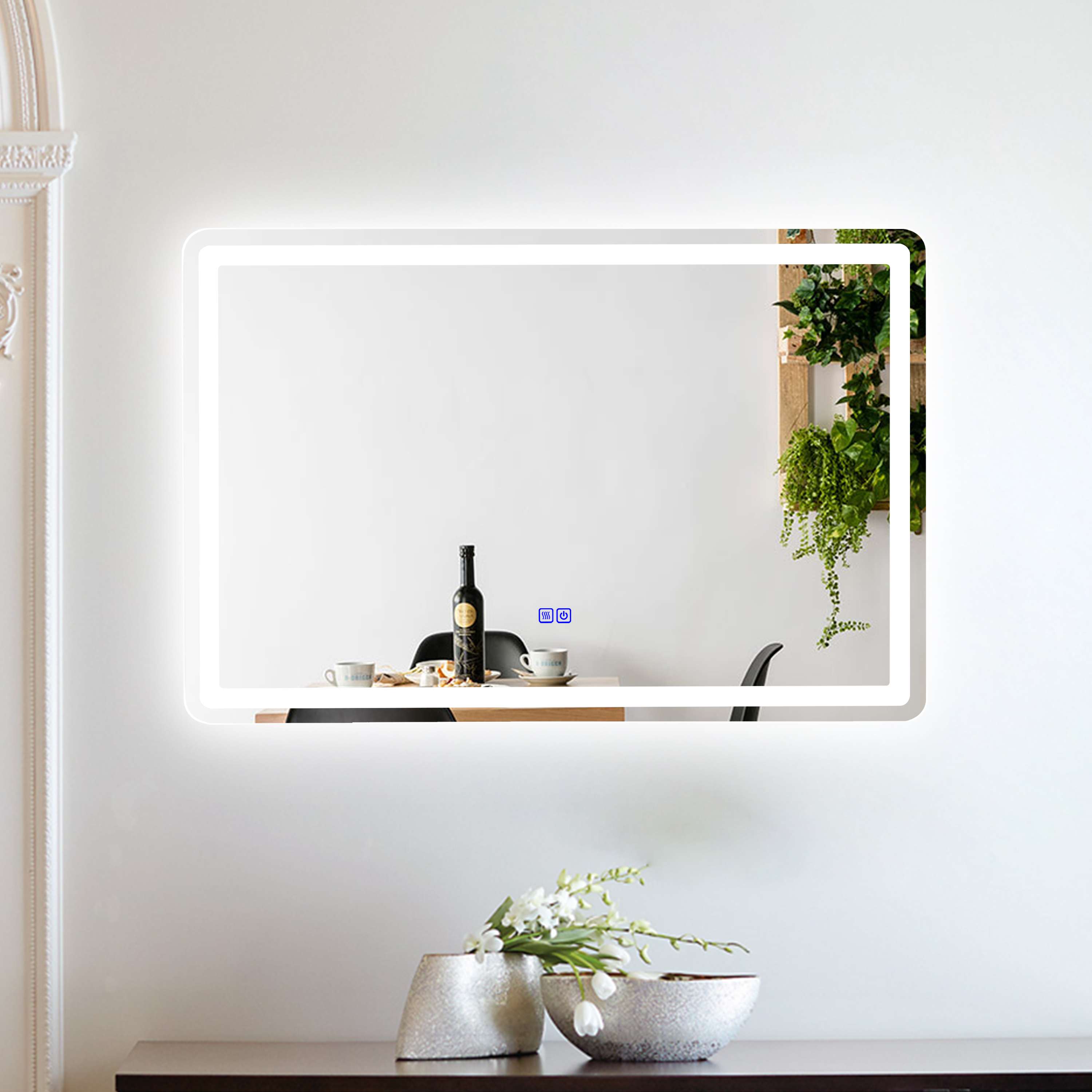 Backlit Touchscreen LED Mirror with 3 Colors
