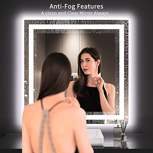 Dimmable LED Bathroom Mirror with Anti-Fog Feature