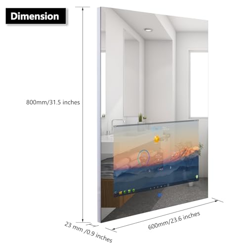 Smart Touch Screen Vanity Mirror with LED Lights
