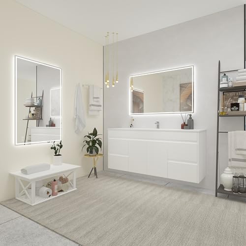 48x30 in Touch Screen LED Bathroom Mirror