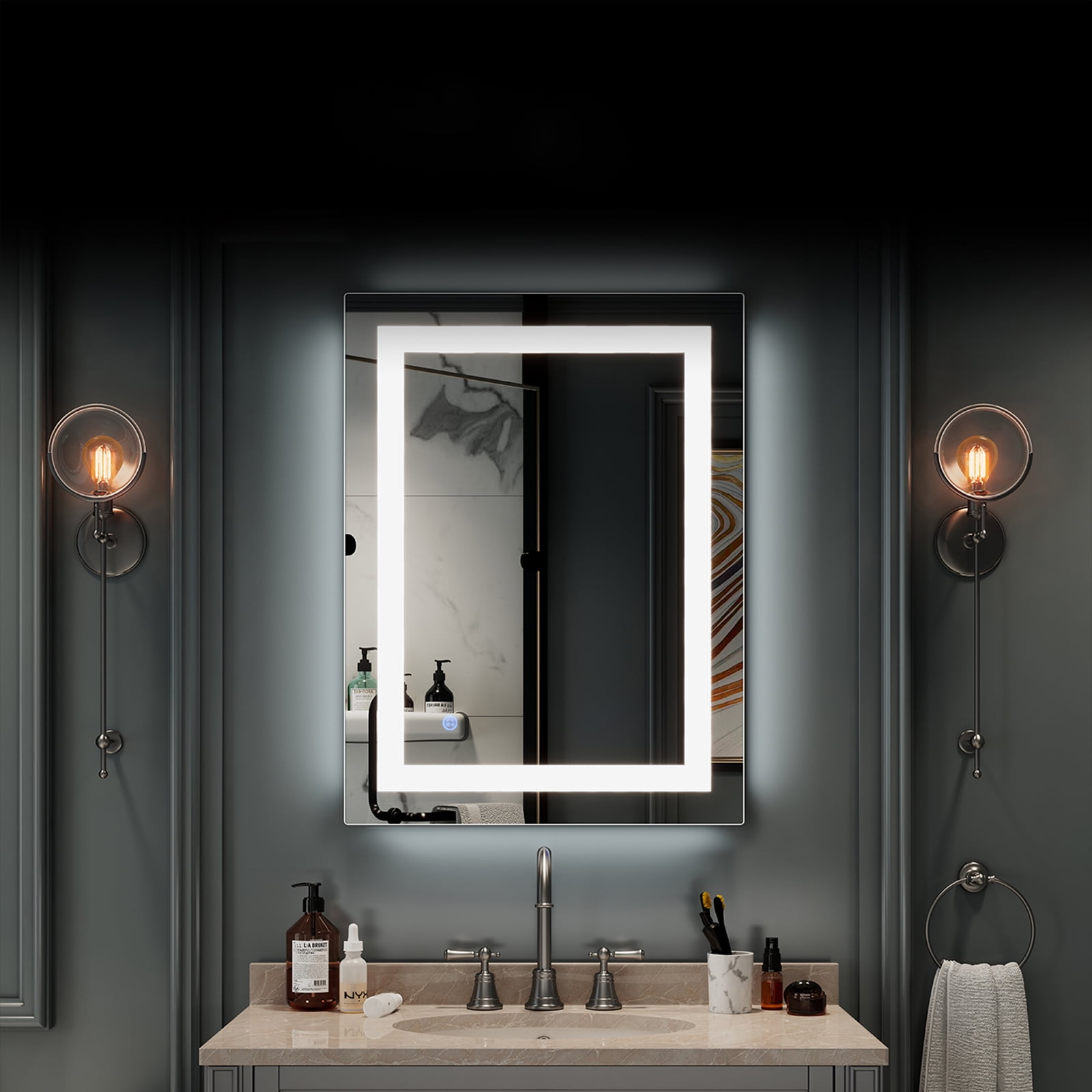 UBesGoo 36x28 Dimmable LED Bathroom Mirror