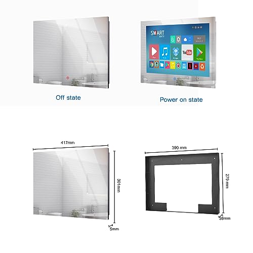 15.6" Waterproof Smart Mirror TV with Touch Screen