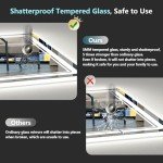 AWANDEE 30x36 Dimmable LED Bathroom Mirror