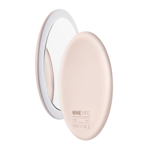 Mini Smart Makeup Mirror with Light, 3.1" Round