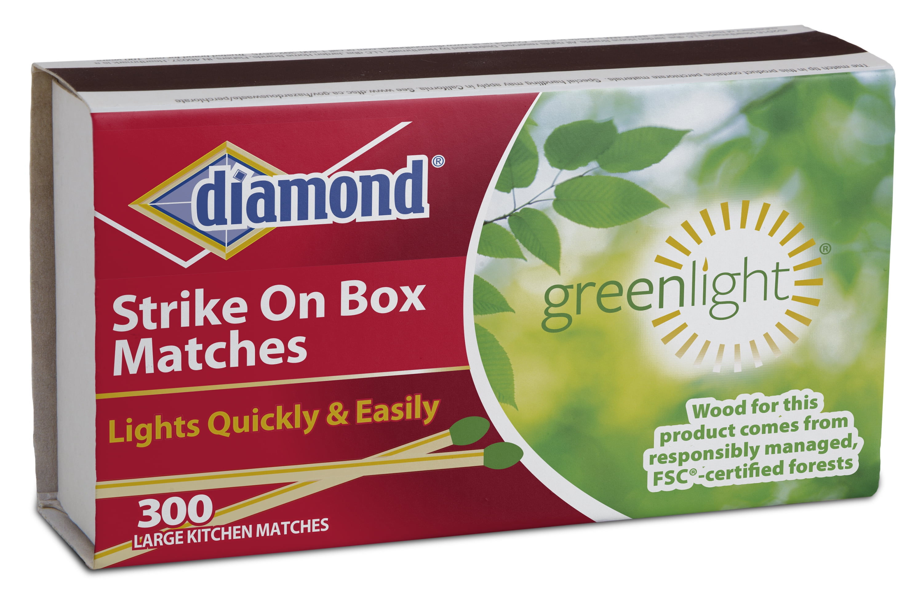 Diamond Green Light Matches, 300 Count Box