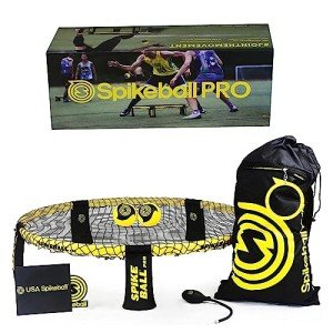 Spikeball Pro Kit (Tournament Edition) - Includes Upgraded Stronger Playing Net, New Balls Designed to Add Spin, Portable Ball Pump Gauge, Backpack