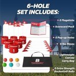 bucketgolf The Ultimate Backyard Golf Game for Kids and Adults - Portable 6 Hole Golf Course Play Outdoor, Lawn, Park, Beach, Yard, Camping