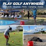 bucketgolf The Ultimate Backyard Golf Game for Kids and Adults - Portable 6 Hole Golf Course Play Outdoor, Lawn, Park, Beach, Yard, Camping