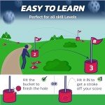 bucketgolf The Ultimate Backyard Golf Game for Kids and Adults - Portable 6 Hole Golf Course Play Outdoor, Lawn, Park, Beach, Yard, Camping