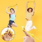 Dshengoo 50 Pack Finger Slingshot Chicken Rubber,Flick Stretchable Chicken Toys,Flying Stretchy Chicken Fingers for Birthday Party Favor,Halloween,School Thanksgiving Activity(Yellow)