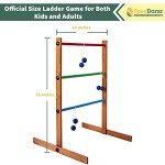 SpexDarxs Ladder Toss Outdoor Game, Wooden Golf Toss Set with Ladder Ball Bolas & Carrying Bag,Outdoor Lawn Backyard Game for Teenager & Adult & Family