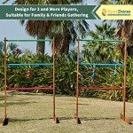 SpexDarxs Ladder Toss Outdoor Game, Wooden Golf Toss Set with Ladder Ball Bolas & Carrying Bag,Outdoor Lawn Backyard Game for Teenager & Adult & Family