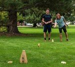 Rollors Backyard Game - Lawn Game for Summertime Fun, Reunions, Camping, Parties, BBQs, Picnics & Beach Days – All Wood Outdoor Yard Game Combining Horseshoes, Bocce Ball & Bowling