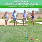 GoSports 90 mm Premium Resin Bocce Ball Set - Outdoor Lawn Game