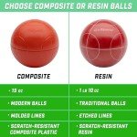 GoSports 90 mm Premium Resin Bocce Ball Set - Outdoor Lawn Game