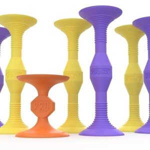 POPDARTS Pro Pack Game Set (Purple and Yellow) - Indoor, Outdoor Suction Cup Throwing Game - Competition with a POP