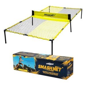 SMASHNET Outdoor Family Game - Sport Games for Adults and Family - Portable Volleyball/Table Tennis Net for Backyard & Parks, Quick Assemble and Durable, Epic Backyard Game for Kids and Adults