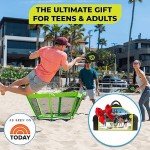 PaddleSmash - Pickleball Yard Game, As Seen on Shark Tank - Beach, Backyard, Lawn, Outdoor Activities for Adults and Family - Easy Assembly, Includes 4 Paddles, 2 Balls & Case