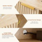 Modern TV Stand with Open Shelves and Cabinets