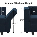 Modular Velvet Sectional Sofa with Storage Ottoman