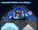 L-Shaped Gaming Desk with LED Lights & Power Ports