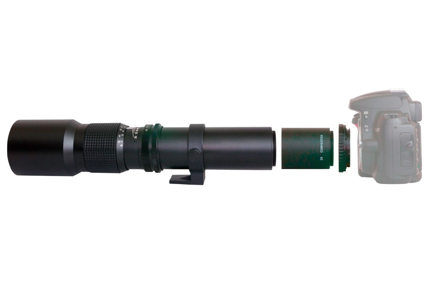 Opteka 500mm/1000mm f/8 Telephoto Lens for Nikon